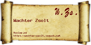 Wachter Zsolt névjegykártya